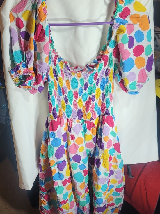 Little Party Dress Dresses & Skirts - Little Party Dress - Multicolor Polka Dot Mini Dress